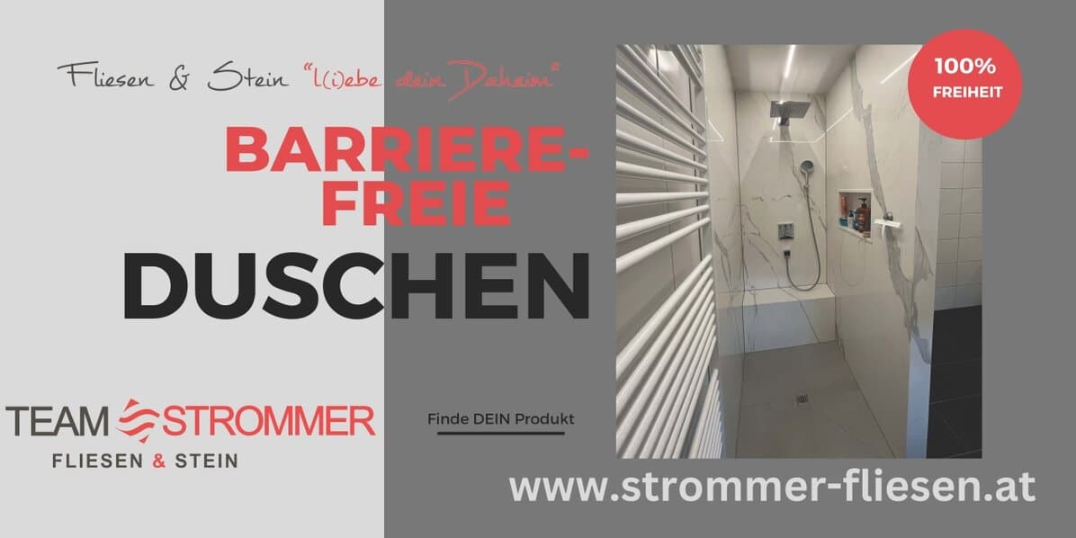 Barrierefreie Dusche mit bodengleichem Einstieg