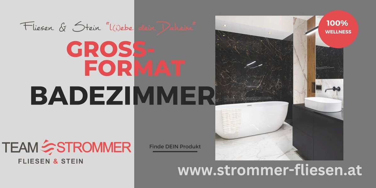 Großformat Badezimmer